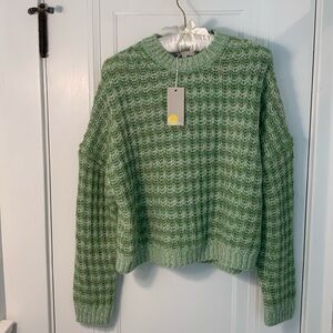 Boden NWT green marled wool sweater